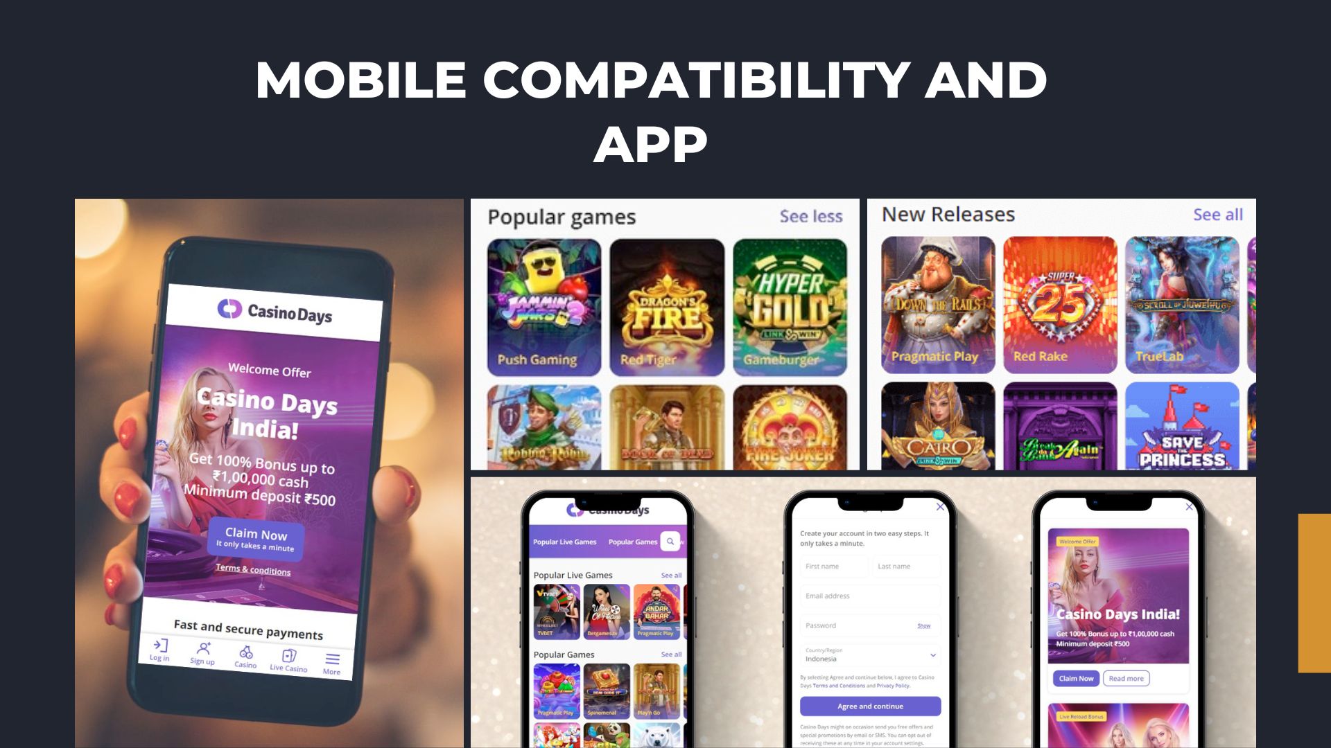 Casino days Mobile Compatibility and App
