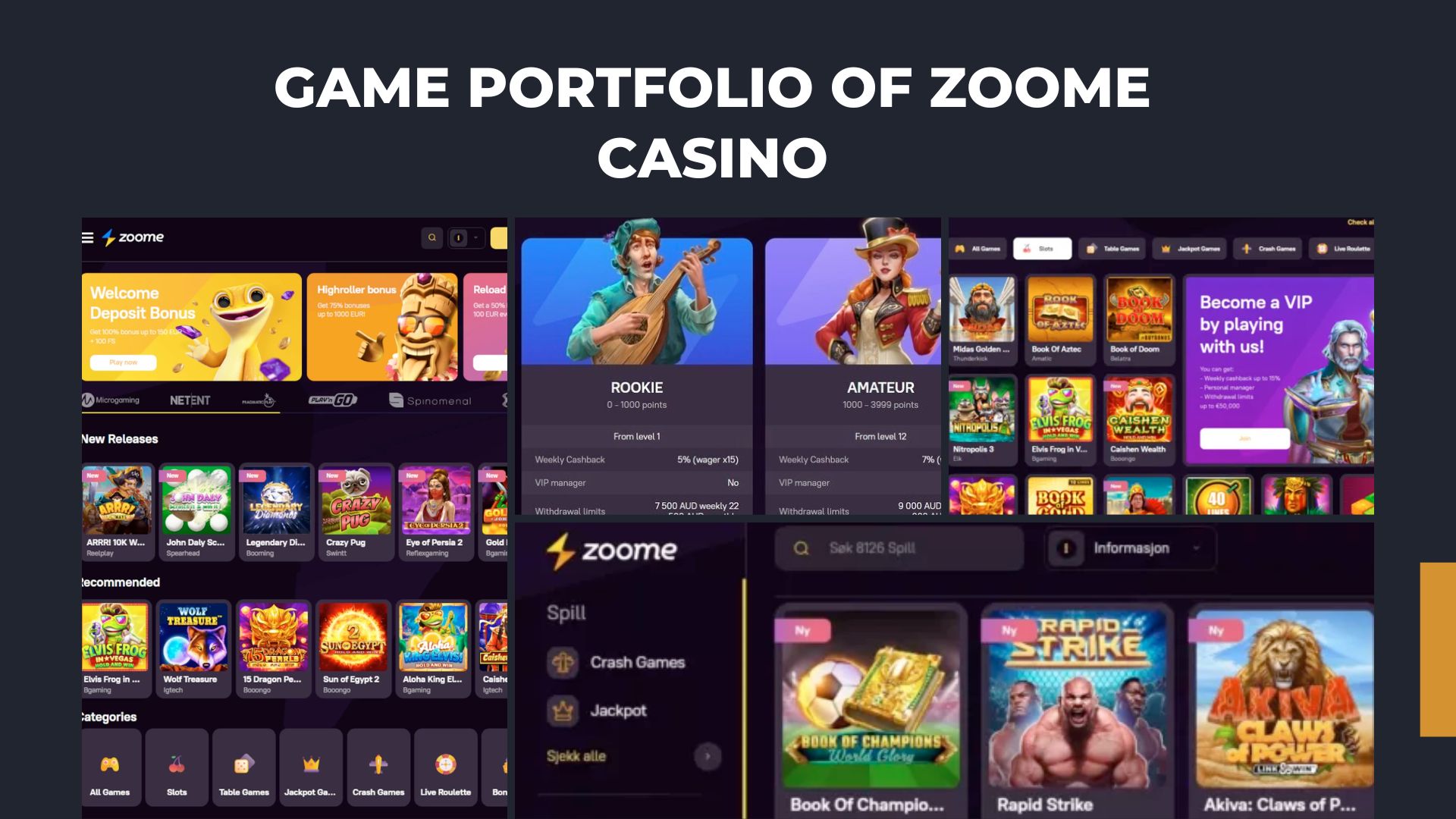Game Portfolio of Zoome Casino